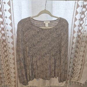 Universal Thread Black and White Patterned Blouse